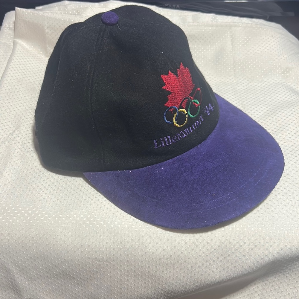 Vintage Lillehammer 1994 Olympics Hat Suede strap back McDonald’s Plaid Hat Cap